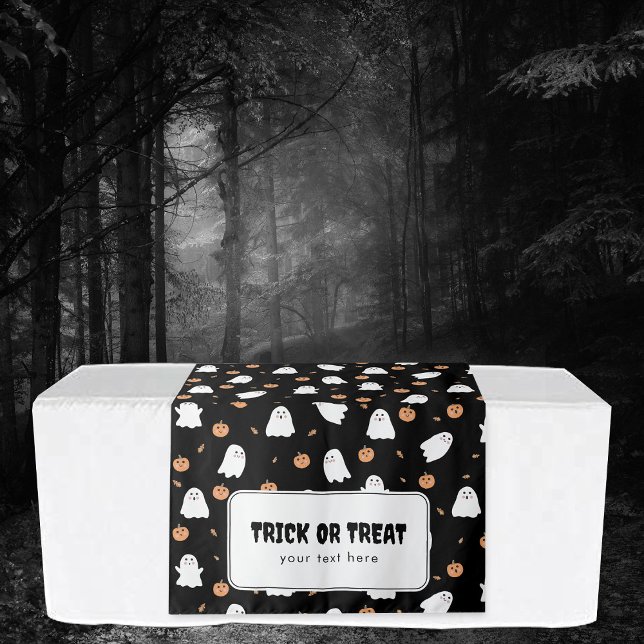 Tapete De Parede Trick ou Treat Halloween Mesa Hang Banner (Trick or Treat Halloween Table Hanging Banner Tapestry)