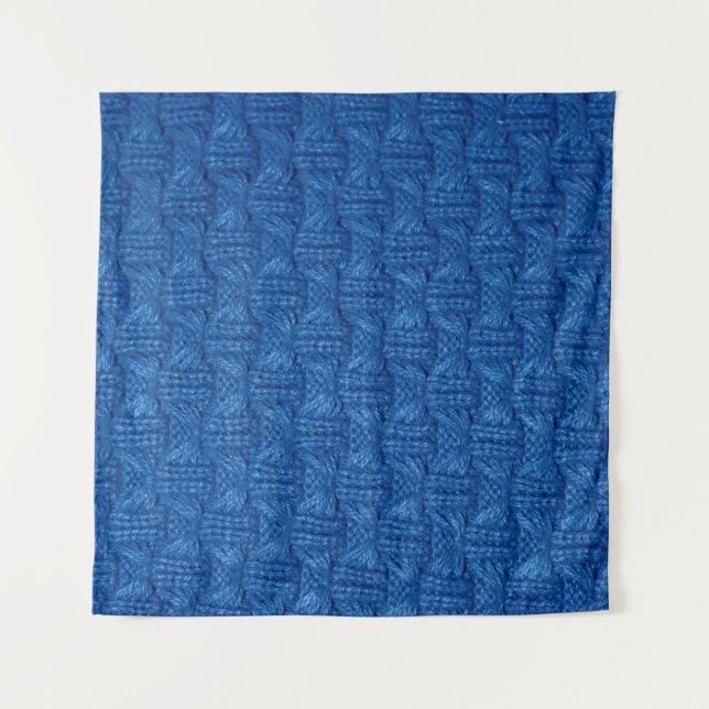 Tapete De Parede tricô de textura. Pullover azul. Mães de tecido de (Frente)