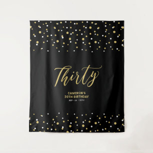 Tapete De Parede Trinta Gold & Black 30º Aniversário Banners de F
