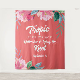 Tapete De Parede Tropical como se estivesse quente laranja Despedid