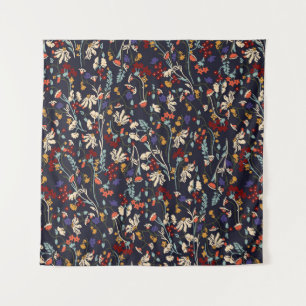 Tapete De Parede Tropical Floral: Vintagem Botânica Aleatória.