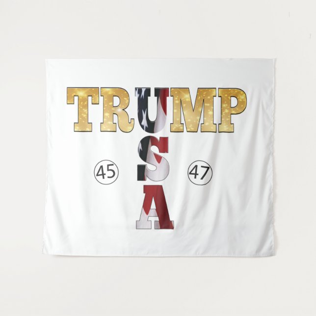 Tapete De Parede Trump Dourado ⛳ Presidencial EUA 45 47 🏆 (Frente (Horizontal))