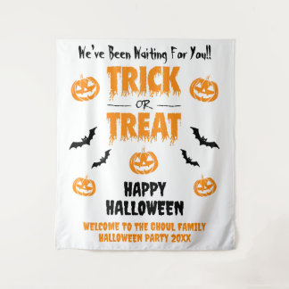 Tapete De Parede Truque de Pumpkin Bat ou Luz de Tratamento Bem-vin