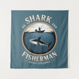 Tapete De Parede Tubarão e Pescador