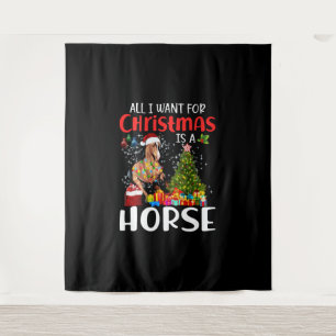 Tapete De Parede Tudo O Que Quero Para O Natal É Um Cavalo Engraçad
