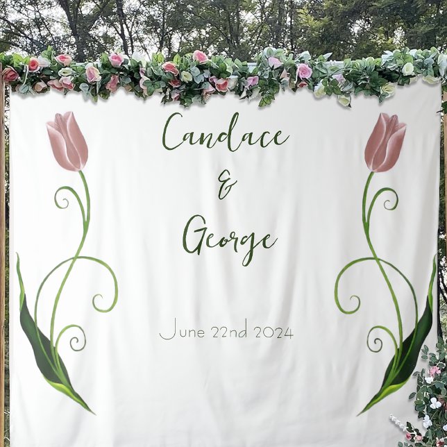 Tapete De Parede Tulip Floral Rosa (Criador carregado)