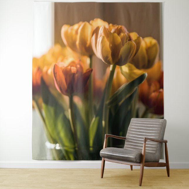 Tapete De Parede Tulips Flores Laranja (In Situ)