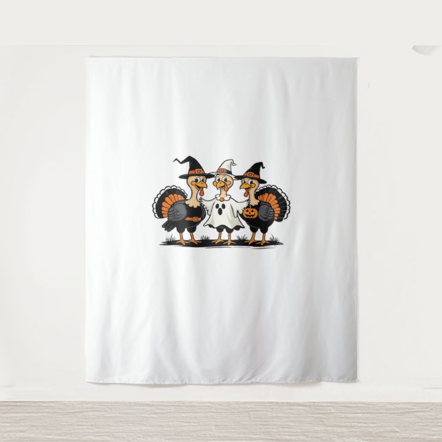 Tapete De Parede Turco Halloween Boo, Ação de Graças Turquia, Spook (Frente)