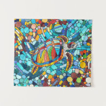 Turtle Colorful mosaico art