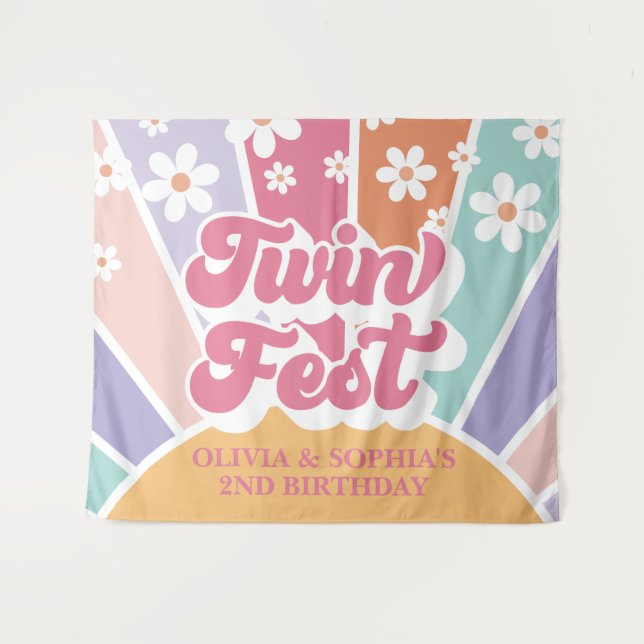 Tapete De Parede Twin Fest Rainbow Sunshine (Frente (Horizontal))