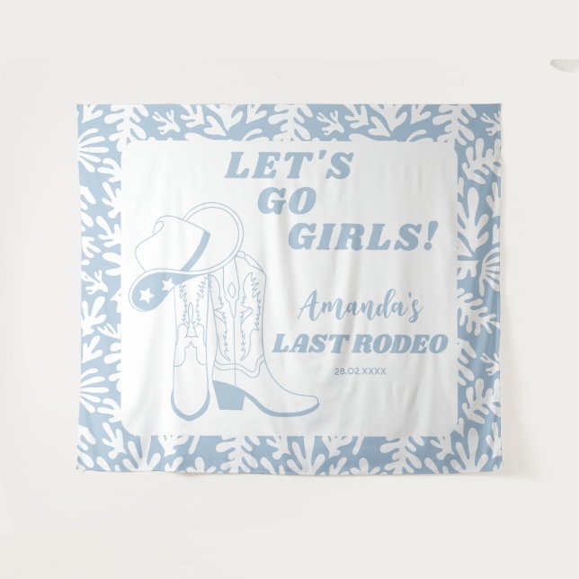 Tapete De Parede Última Festa de solteira Rodeo Ocidental de Cowgir (Frente (Horizontal))