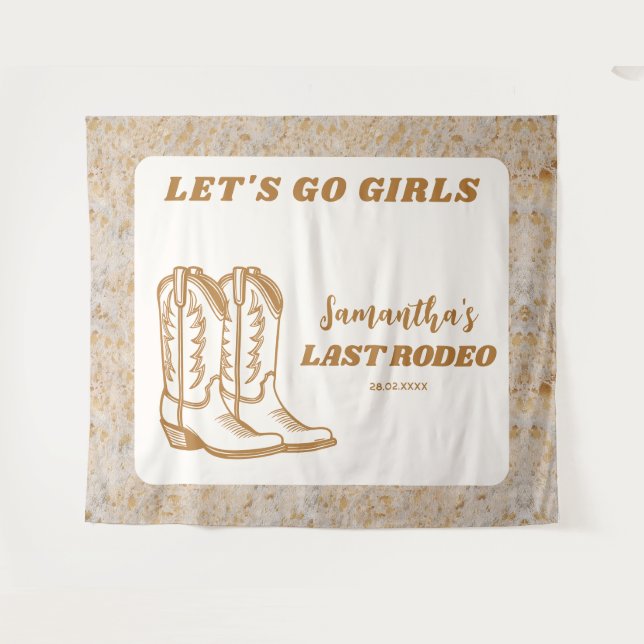 Tapete De Parede Última Festa de solteira Rodeo Ocidental de Cowgir (Frente (Horizontal))