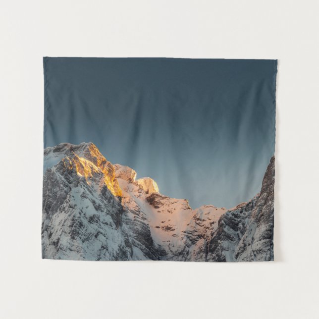 Tapete De Parede Última luz antes do pôr do sol nas montanhas (Frente (Horizontal))