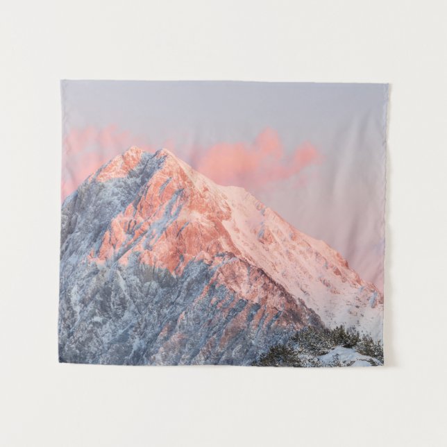 Tapete De Parede Última luz solar na montanha Storžič, Eslovênia (Frente (Horizontal))