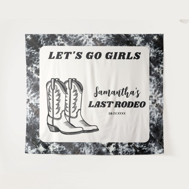 Tapete De Parede Último Rodeio Caubói Ocidental Festa de Despedida  (Frente (Horizontal))