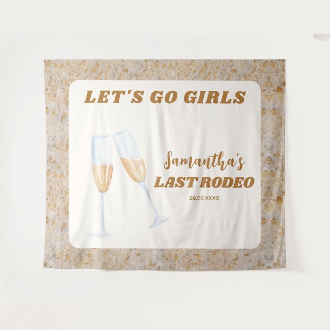 Tapete De Parede Último Rodeio Caubói Ocidental Festa de Despedida  (Frente (Horizontal))