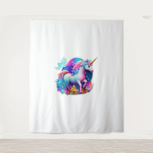Tapete De Parede Um Adorável Autocolante Unicorn