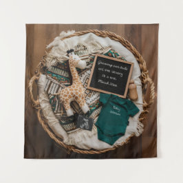 Tapete De Parede Um belo anúncio de gravidez boho vintage