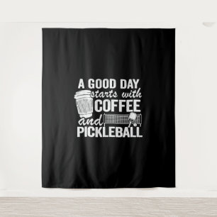 Tapete De Parede Um Bom Dia Começa Com Café E Pickleball