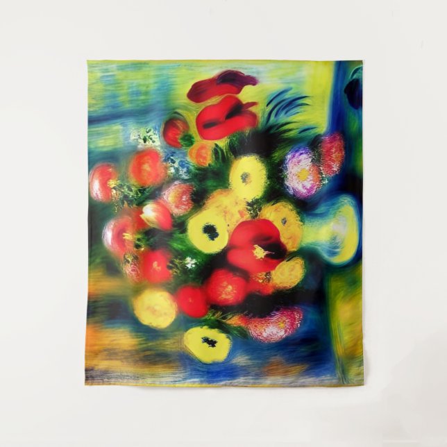 Tapete De Parede Um buquê de flores num vaso. (Frente)