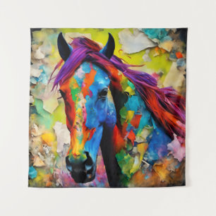 Tapete De Parede Um Cavalo Muito Colorido