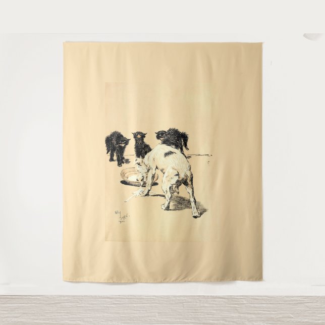 Tapete De Parede Um Dia do Cachorro Pl 03 (1902) Cecil Charles Tape (Frente)