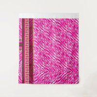 Um intrincado padrão floral em rosa e branco, arte