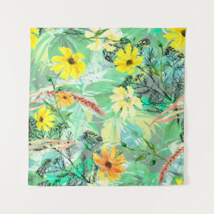 Tapete De Parede Um padrão criativo de aquarelas,