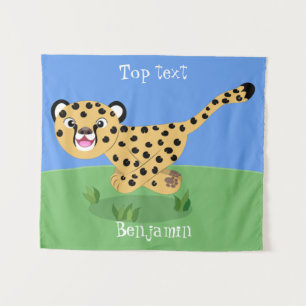 Tapete De Parede Uma ilustração de desenho animado de um bebê bo