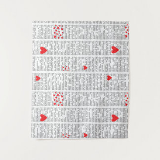 Tapete De Parede Understanding Love Book Page Tapestry