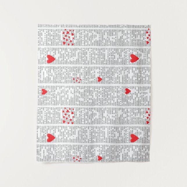 Tapete De Parede Understanding Love Book Page Tapestry (Frente)