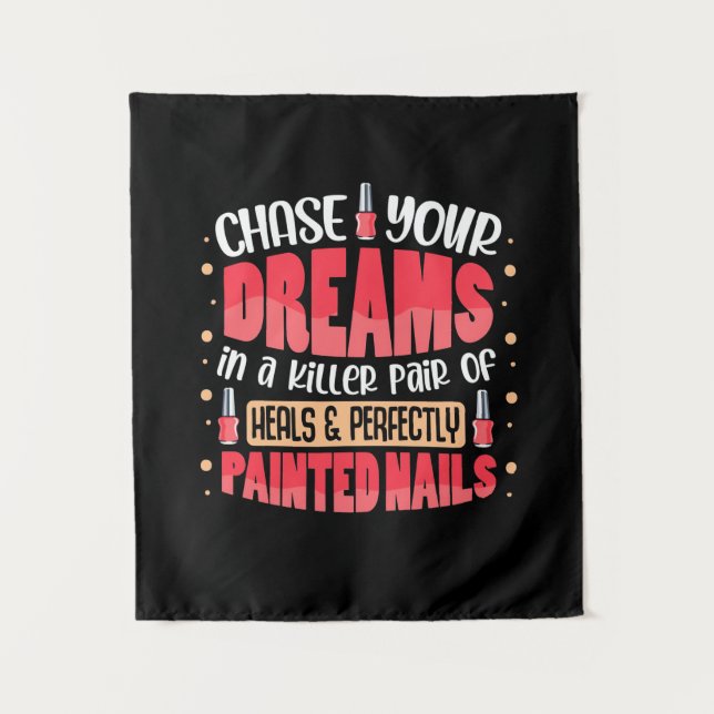 Tapete De Parede Unhas Pintadas Meus Sonhos (Frente)