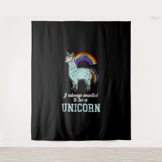 Tapete De Parede Unicorn Llama (Frente)