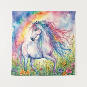 Tapete De Parede Unicorn Watercolor