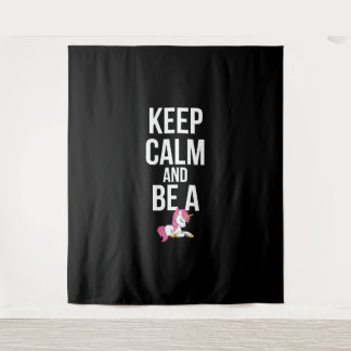 Tapete De Parede Unicórnio Fique calmo e seja um Unicórnio