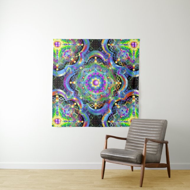 Tapete De Parede Universo Mandala Cores Psicodélicas (In Situ (Horizontal))