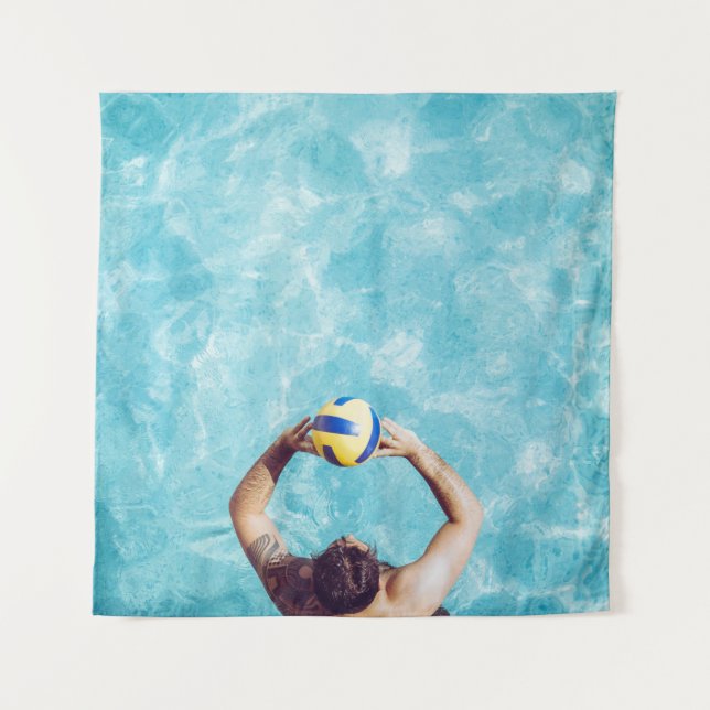 Tapete De Parede Unknown person playing beach volleyball (Frente)