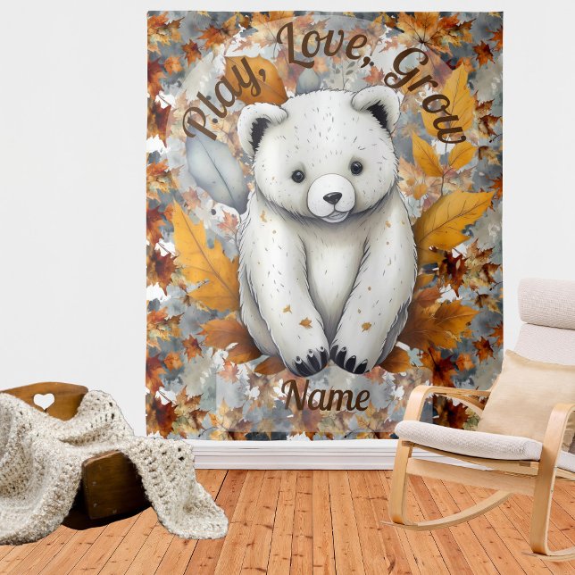 Tapete De Parede Urso Bebê de outono (Criador carregado)