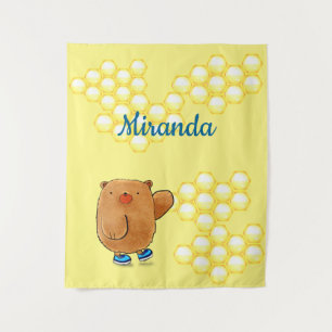 Tapete De Parede Urso de Mel Doce
