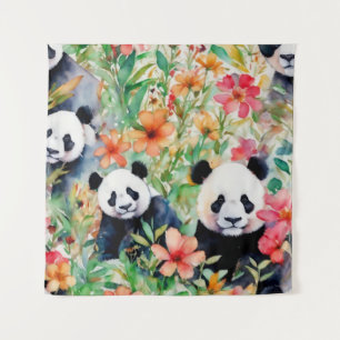 Tapete De Parede Urso Panda de Aquarela