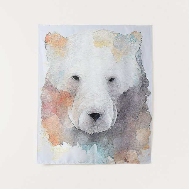 Tapete De Parede Urso Polar Natureza Selvagem Animal Natural (Frente)