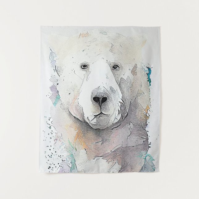 Tapete De Parede Urso Polar Natureza Selvagem Animal Natural (Frente)