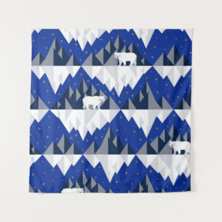 Tapete De Parede Urso Polar no Padrão Iceberg Sem Olhos.