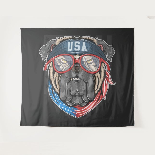 Tapete De Parede USA Buldogue (Frente (Horizontal))