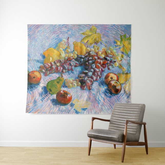 Tapete De Parede Uvas, limões, peras e maçãs, Van Gogh (In Situ (Horizontal))