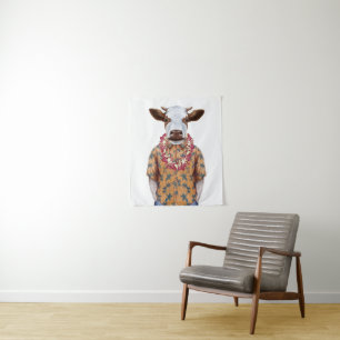 Tapete De Parede Vaca de Camisa Havaiana