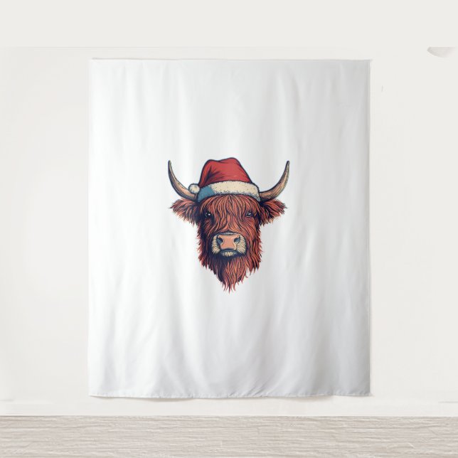 Tapete De Parede Vaca de Vaca de Santa Hat na Escócia (Frente)