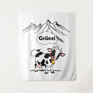 Tapete De Parede Vaca suíça - Grüezi - Viagem de Suiça