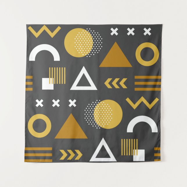 Tapete De Parede Valores geométricos, design de padrão uniforme. Vi (Frente)