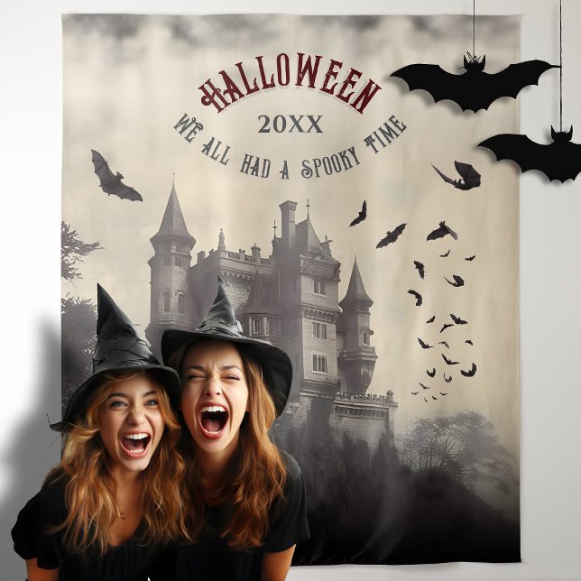 Tapete De Parede Vamire Castle Halloween Fotografia Booth (Castle with bats - Perfect for your halloween backdrop)